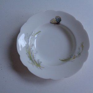 Antique Haviland Limoges "Meadow Visitors" Small Plate Bowl Sauce or Fruit